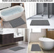Stone Bath Mat for Bathroom, Diatomaceous Earth Shower Mat, Quick Dry, Grey