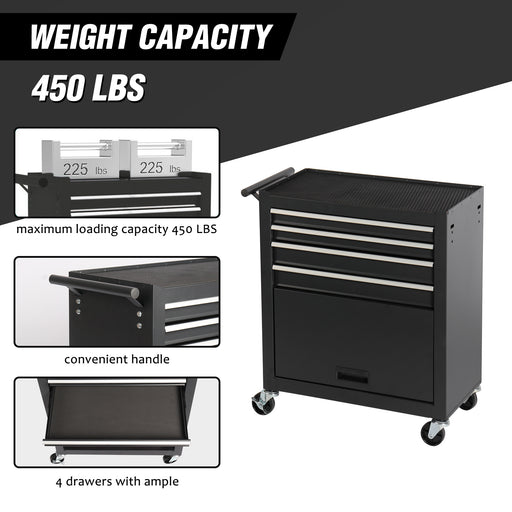 Four-Drawer Rolling Tool Cabinet