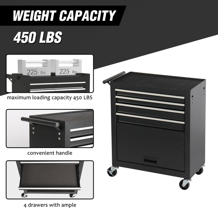 Four-Drawer Rolling Tool Cabinet