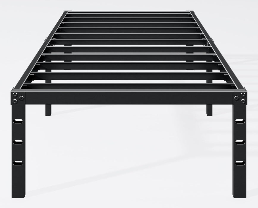 14 Inch Twin Bed Frame, Under Bed Storage, Black