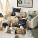 Fall Hello Pumpkin Blue Pillow Covers 18x18 Inch Set of 4