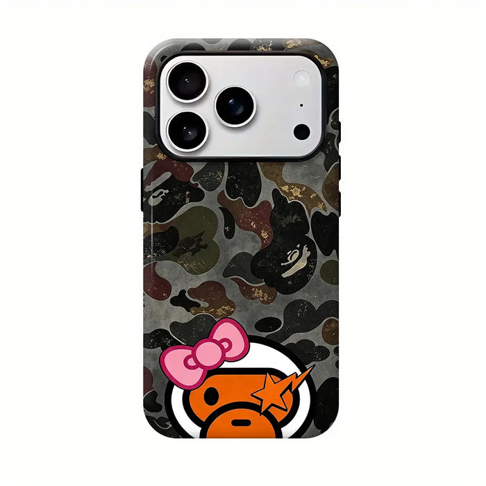Bape New Color Shockproof Casing for Iphone 12-17 Pro Max, Y2K Streetwear Style, Cellphone & Smartphone Protection