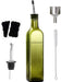 Olive Oil Dispenser Bottle, 2 Pcs Glass Olive Oil Dispenser and Vinegar Dispenser Set with 2 Stainless Steel Pourers, 4 Labels,1 Brush and 1 Funnel Oil Bottles for Kitchen (500Ml)