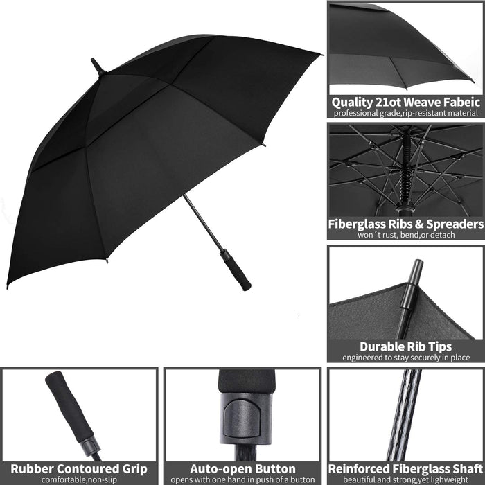 Extra Large Golf Umbrella,54/62/68/72 Inch Automatic Open Umbrella