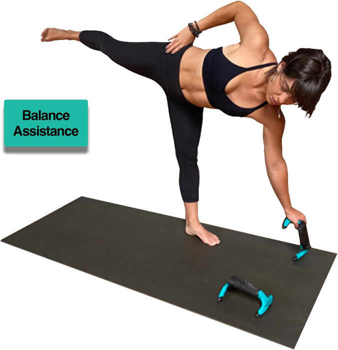Premium Quality Wrist Alignment Yoga Blocks to Eliminate Wrist Pain in All Poses - Great for Yoga, Pushups and Pilates. 