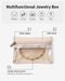 Travel Jewelry Pouch, 33pcs Clear Velvet Zipper Bag