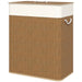 Double Bamboo Laundry Basket with Lid
