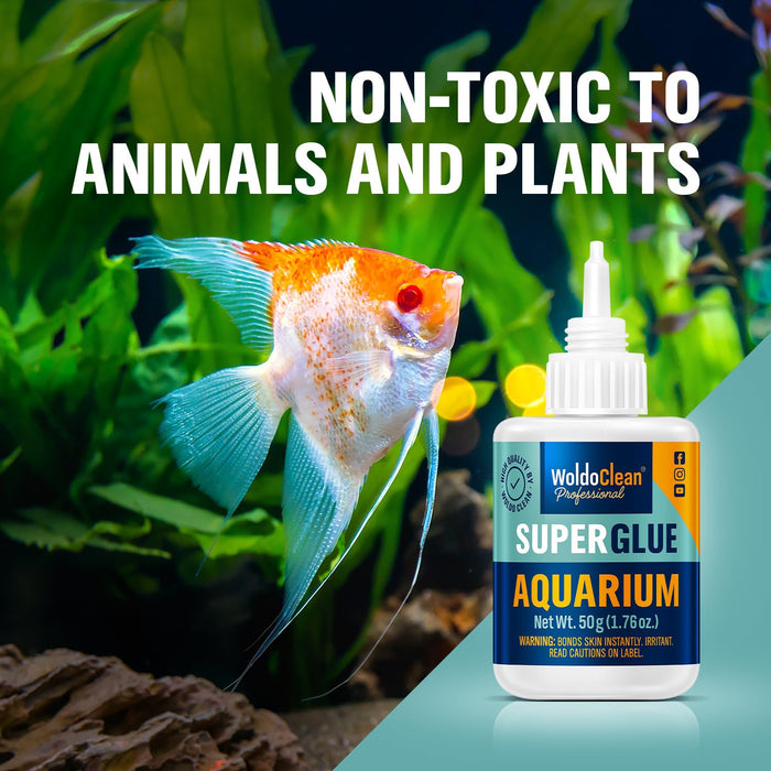 Aquarium Super Glue Gel 50g Fish Safe - Reef Coral Rock Plants