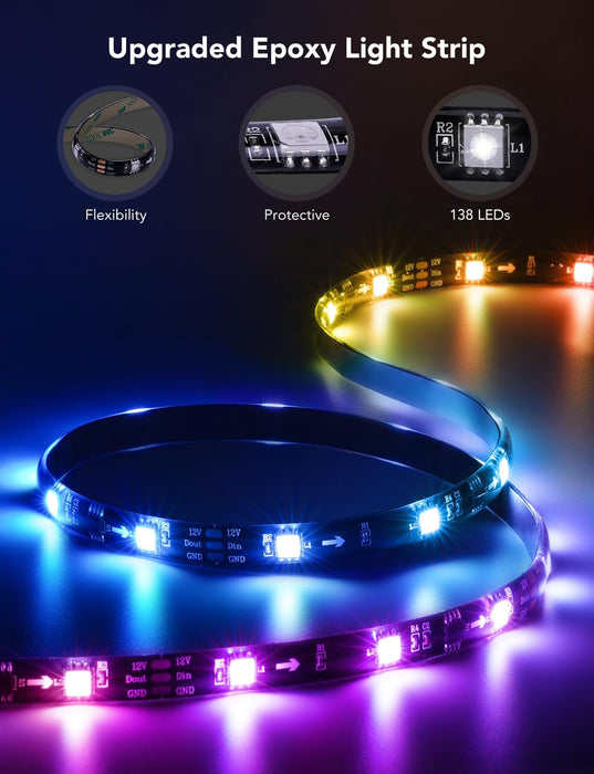 Govee TV LED Backlight, RGBIC Smart LED Strip Lights for 70-80 inch TVs