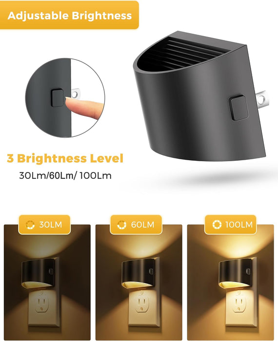 Night Lights Plug into Wall 2 Pack, Dusk to Dawn Nightlight