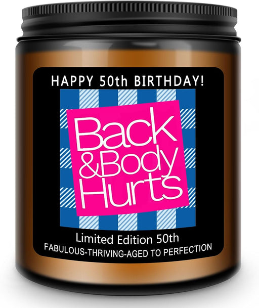 50th Birthday Gift for Her Him, Happy 50th Birthday Candles Gifts for Women Men, Funny 50 Years Old Decorations Ideas- Lavender Scented Candle