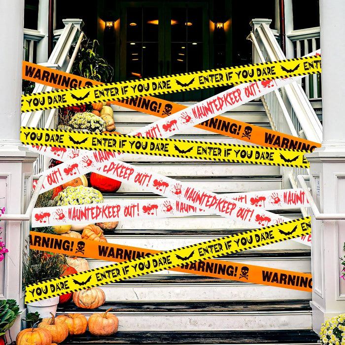 Halloween Decorations, 3inx90ft Caution Tape for Indoor and Outdoor(3 Pcs)