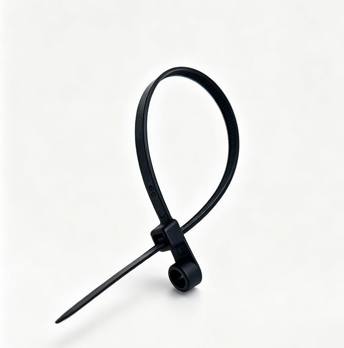 200 Pack 6 Inch Plastic Zip Ties with Screw Holes