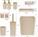 Bathroom Accessories Set - Gorgeous 10PC Beige Bathroom Set
