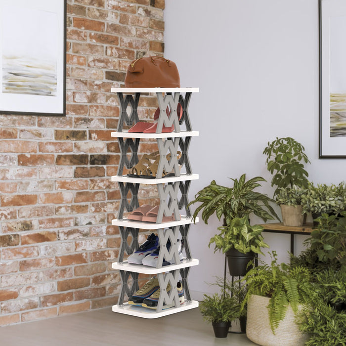 Six-Tier Foldable Shoe Rack
