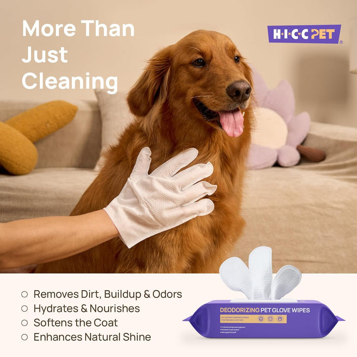 Dog Wipes for Dogs & Cats, Glove Design, 20 Count