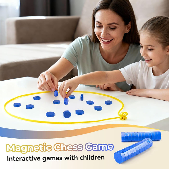 Magnet Chess Game Magnet Game with String for Easter Basket Stuffers Family Games Night, Great Fun Puzzle Strategy Games for Family & Party, Camping Tops, Game Collections