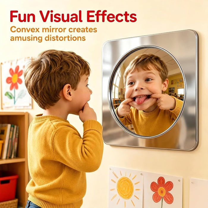 3-piece Sensory wall Bubble Mirrors, Acrylic Interactive Mirrors, Suitable for Kids' classrooms and Sensory Rooms, Visual and Tactile stimulating wall Decor (10 x 10 inches)