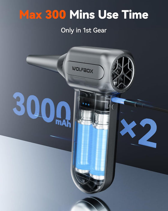 MF70 Compressed Air Duster, 3-Speed Adjustable, Electric, Cordless