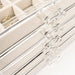 Earring Organizer 5 Drawers Acrylic Jewelry Box for Women, Warm White