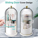 Toothbrush Holders with Sliding Lid, Rotating 3 Slots Bathroom Organizer Countertop, Tooth Brush Toothpaste Holder Bathroom Coun