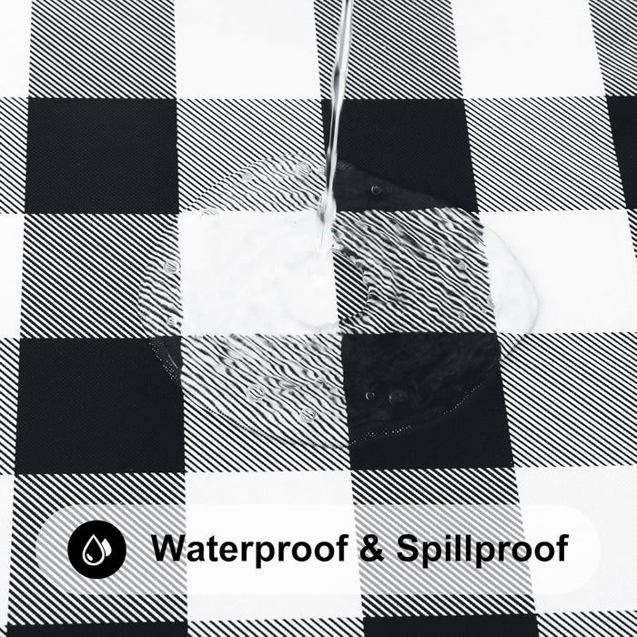 6 Foot Picnic Table Cloth, Flannel Backed Fitted Vinyl tablecloths