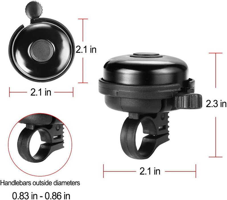 Classic Bike Bell, Aluminum Bicycle Bell, Loud Crisp Sound Bike Bell Adults Kids