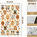 Autumn Dog Lover Kitchen Towel, Fall Puppy Decor Dish Towel