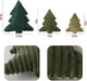 Christmas Decorations Plush Throw Pillows: Soft Green Velvet Christmas Tree Shaped Pillow, Cute Rustic Stuffed Cushion X