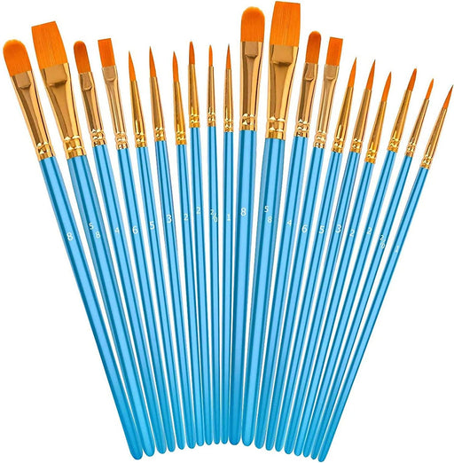 Acrylic Paint Brushes Set, 20 Pcs Pointed Tip Artist Paintbrushes