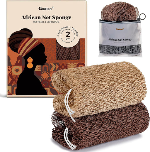 African Net Sponge Authentic, Shower Loofah Exfoliating Bath Sponge