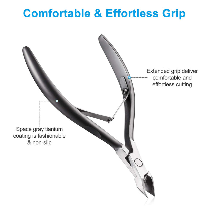 Cuticle Trimmer 3/4 Jaw Extremely Sharp Cuticle Nippers Scissors Stainless Steel Clippers Cutter Remover Pedicure Manicu