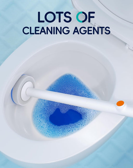 Disposable Toilet Cleaning System - Toilet Brush Kit with 36 High-Performance Refills, Wall Mounted Toilet Brush and Holder for Deep Cleaning Bathroom (2 Toilet Brush+48 Refills)