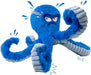 Tough Dog Toys, Stuffed Chew Large Dog Toys to Keep Them Busy, Interactive Squeaky Tug of War Doggie Toy, Crinkle Blue O