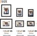 Picture Frames set of 19, Including 8x10, 5x7, 4x6 Black Frame