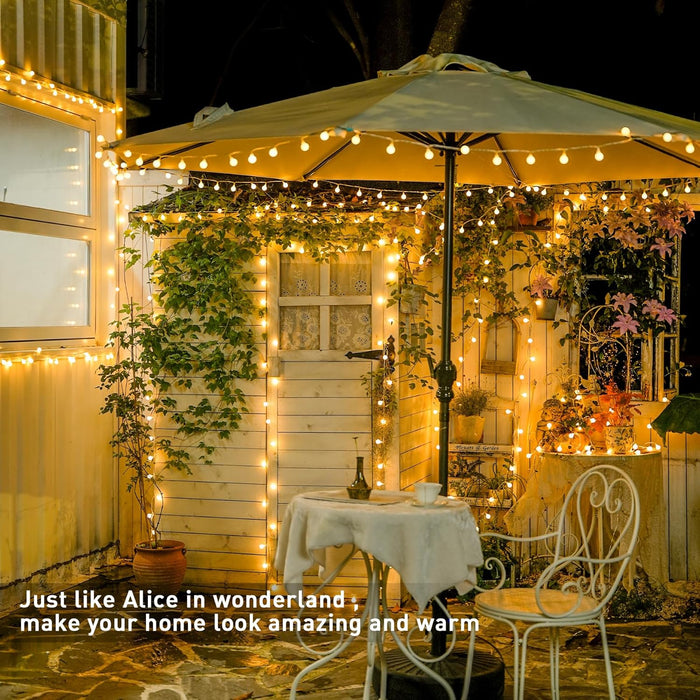 100 LED Globe String Lights Indoor Bedroom, 33ft Fairy Lights