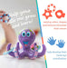 Floating Octopus with 3 Hoopla Rings - Baby & Toddler Bath Toy - No Hole Design Keeps Moisture Out - Fine Motor Skills -