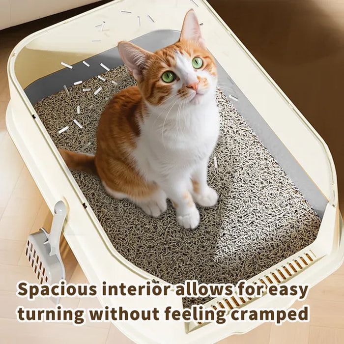 Double-Door Enclosed Cat Litter Box