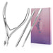 Cuticle Trimmer with Pusher and Cutter,Silver