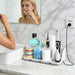 Bathroom Counter Organizers and Storage with 3 PCS Qtip Holder (White)