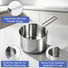 Measuring Cups and Spoons Set 8PCS Silver Stainless Steel