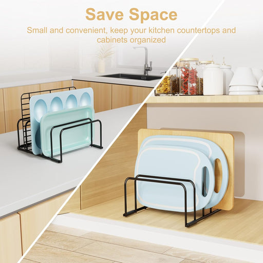 Cutting Board Organizer Storage, Baking Sheet Rack under Cabinet