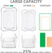 12 Pack Plastic Storage Bins, Multi-Use Organizer Bins, Pantry Organizer, Clear Storage Containers for Home, Kitchen, Of