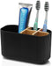 Black Toothbrush Holder, 5 Slots Bathroom Organizers and Storage