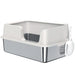 High-Sided Stainless Steel Cat Litter Box