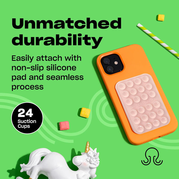 Classic - Silicone Suction Phone Case Adhesive Mount, Chalk Pink
