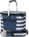 ALLCAMP Picnic Basket, 22L Insulated Cooler Foldable, Thick, Blue White