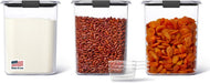 Brilliance BPA-Free Food Storage Containers with Lids Airtight Kitchen and Pantry Organization Set Includes 3 Containers