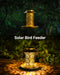 Solar Bird Feeder for Outdoors Hanging, Metal Wild Bird Feeder for Cardinals Solar Garden Lantern with S Hook as Gift fo