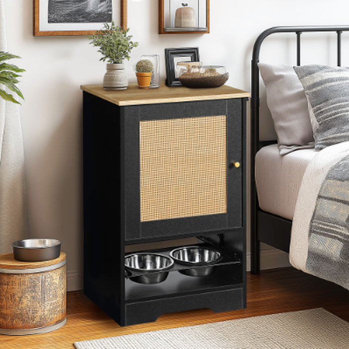 Elevated Pet Feeding Station with Storage